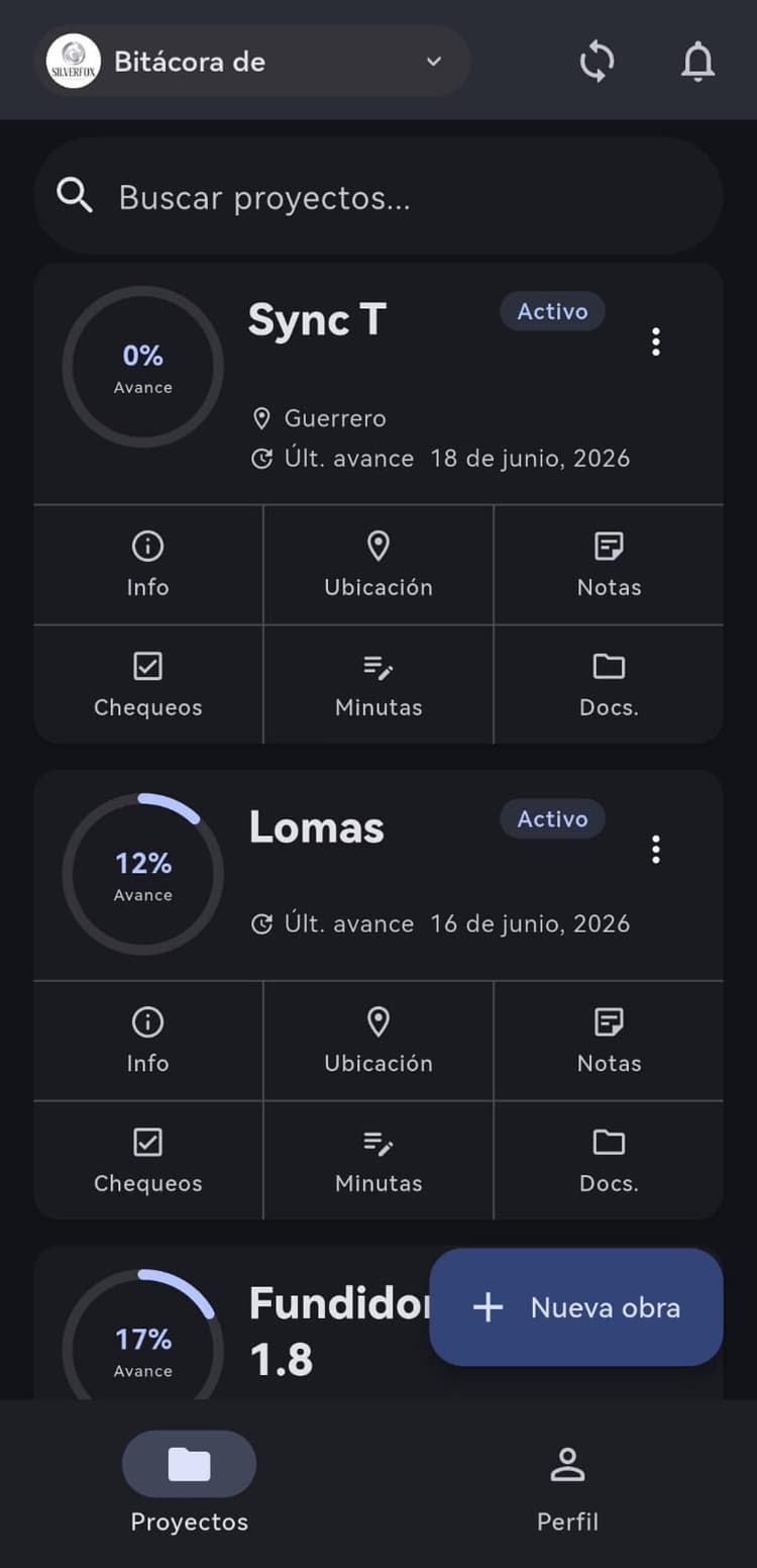 Bitácora Digital — project list